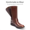 imageDREAM PAIRS Girls Boots Square Toe Knee High Motorcycle Booties with Buckles Riding Biker Boots Little KidBig KidBrown