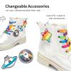 imageDREAM PAIRS Girls Boys Glitter Ankle Boots Side Zipper Combat Shoes with Lace Up for ToddlerLittle KidBig KidWhite