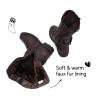 imageDREAM PAIRS Girls Buckle Zipper Knee High Winter BootsBrown