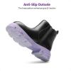 imageDREAM PAIRS Girls Chelsea Boots Side Zipper Lug Sole Ankle Booties ToddlerLittle KidBig KidBlackPurple