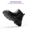 imageDREAM PAIRS Girls Chelsea Boots Side Zipper Lug Sole Ankle Booties ToddlerLittle KidBig KidBlackpu