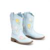 imageDREAM PAIRS Girls Cowgirl Boots Kids Mid Calf Western Boots Riding Shoes for ToddlerLittle KidBig KidLight Blue