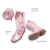 imageDREAM PAIRS Girls Cowgirl Boots Kids Mid Calf Western Boots Riding Shoes for ToddlerLittle KidBig KidPink