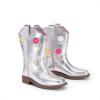 imageDREAM PAIRS Girls Cowgirl Boots Kids Mid Calf Western Boots Riding Shoes for ToddlerLittle KidBig KidSilver