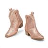 imageDREAM PAIRS Girls Cowgirl Cowboy Rhinestone Boots Ankle Low Heel Dress BootiesChampagne