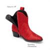 imageDREAM PAIRS Girls Cowgirl Cowboy Rhinestone Boots Ankle Low Heel Dress BootiesRed