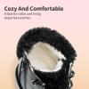 imageDREAM PAIRS Girls Kids Side Zipper Lace up Faux Fur Ankle BootsBlackPu
