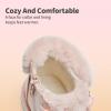 imageDREAM PAIRS Girls Kids Side Zipper Lace up Faux Fur Ankle BootsPinkPu