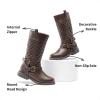 imageDREAM PAIRS Girls Knee High Fashion Riding Boots for ToddlerLittle KidBig KidBrown