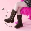 imageDREAM PAIRS Girls Knee High Winter Motorcycle Riding BootsBrown