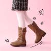 imageDREAM PAIRS Girls Knee High Winter Motorcycle Riding BootsTan