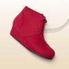 imageDREAM PAIRS Girls Low Wedge Heel Booties Side Zipper Ankle Boots ToddlerLittle KidBig KidRed