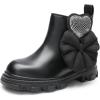 imageDREAM PAIRS Girls Chelsea Boots Side Zipper Lug Sole Ankle Booties ToddlerLittle KidBig KidBlack