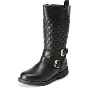 imageDREAM PAIRS Girls Knee High Fashion Riding Boots for ToddlerLittle KidBig KidBlack