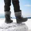 imageDREAM PAIRS Boys Girls Snow Boots WaterResistant Outdoor Warm Cozy AntiSlip Mid Calf Faux Fur Lining Insulated Winter Shoes for LittleBig KidsBlack