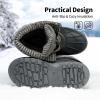 imageDREAM PAIRS Boys Girls Snow Boots WaterResistant Outdoor Warm Cozy AntiSlip Mid Calf Faux Fur Lining Insulated Winter Shoes for LittleBig KidsBlackGrey