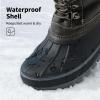 imageDREAM PAIRS Boys Girls Snow Boots WaterResistant Outdoor Warm Cozy AntiSlip Mid Calf Faux Fur Lining Insulated Winter Shoes for LittleBig KidsBlackGrey
