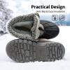 imageDREAM PAIRS Boys Girls Snow Boots WaterResistant Outdoor Warm Cozy AntiSlip Mid Calf Faux Fur Lining Insulated Winter Shoes for LittleBig KidsLt Grey