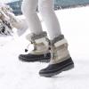 imageDREAM PAIRS Boys Girls Snow Boots WaterResistant Outdoor Warm Cozy AntiSlip Mid Calf Faux Fur Lining Insulated Winter Shoes for LittleBig KidsLt Grey
