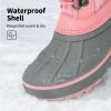 imageDREAM PAIRS Boys Girls Snow Boots WaterResistant Outdoor Warm Cozy AntiSlip Mid Calf Faux Fur Lining Insulated Winter Shoes for LittleBig KidsPink