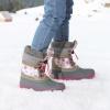 imageDREAM PAIRS Boys Girls Snow Boots WaterResistant Outdoor Warm Cozy AntiSlip Mid Calf Faux Fur Lining Insulated Winter Shoes for LittleBig KidsWhiteFauxia
