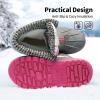 imageDREAM PAIRS Boys Girls Snow Boots WaterResistant Outdoor Warm Cozy AntiSlip Mid Calf Faux Fur Lining Insulated Winter Shoes for LittleBig KidsWhiteFauxia