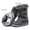 imageDREAM PAIRS Boys ampamp Girls Faux FurLined Ankle Winter Snow BootsGrey