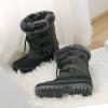 imageDREAM PAIRS Boys ampamp Girls Faux FurLined Ankle Winter Snow BootsGrey