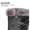 imageDREAM PAIRS Boys ampamp Girls Faux FurLined Ankle Winter Snow BootsGrey