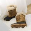 imageDREAM PAIRS Boys ampamp Girls Faux FurLined Ankle Winter Snow BootsTan