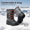 imageDREAM PAIRS Boys ampamp Girls Knee High Winter Snow Boots ToddlerLittle KidBig KidNavy Grey Orange