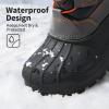 imageDREAM PAIRS Boys ampamp Girls Knee High Winter Snow Boots ToddlerLittle KidBig KidNavy Grey Orange