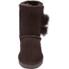 imageDREAM PAIRS Girls Boots Kids Boys Winter Snow Suede Mid Calf Boots Faux Fur Lined FuzzyChic Kids Lolly for Little KidBig KidBrown