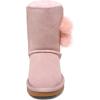 imageDREAM PAIRS Girls Boots Kids Boys Winter Snow Suede Mid Calf Boots Faux Fur Lined FuzzyChic Kids Lolly for Little KidBig KidPink