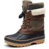 imageDREAM PAIRS Boys Girls Snow Boots WaterResistant Outdoor Warm Cozy AntiSlip Mid Calf Faux Fur Lining Insulated Winter Shoes for LittleBig KidsBrown