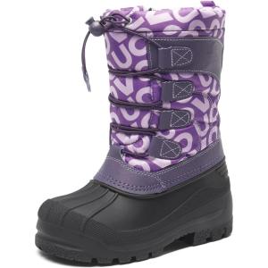 imageDREAM PAIRS Boys ampamp Girls Knee High Winter Snow Boots ToddlerLittle KidBig KidBerry