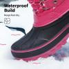 imageDREAM PAIRS Boys Girls Snow Boots WaterResistant Outdoor Warm Cozy AntiSlip Mid Calf Faux Fur Lining Insulated Winter Shoes for LittleBig KidsFuchsia