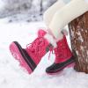 imageDREAM PAIRS Boys Girls Snow Boots WaterResistant Outdoor Warm Cozy AntiSlip Mid Calf Faux Fur Lining Insulated Winter Shoes for LittleBig KidsFuchsia