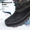 imageDREAM PAIRS Boys Girls Snow Boots WaterResistant Outdoor Warm Cozy AntiSlip Mid Calf Faux Fur Lining Insulated Winter Shoes for LittleBig KidsGreyMulti
