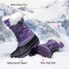 imageDREAM PAIRS Boys Girls Snow Boots WaterResistant Outdoor Warm Cozy AntiSlip Mid Calf Faux Fur Lining Insulated Winter Shoes for LittleBig KidsPurple