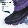 imageDREAM PAIRS Boys Girls Snow Boots WaterResistant Outdoor Warm Cozy AntiSlip Mid Calf Faux Fur Lining Insulated Winter Shoes for LittleBig KidsPurple