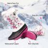 imageDREAM PAIRS Boys Girls Snow Boots WaterResistant Outdoor Warm Cozy AntiSlip Mid Calf Faux Fur Lining Insulated Winter Shoes for LittleBig KidsWhiteFuchsia