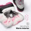 imageDREAM PAIRS Boys Girls Snow Boots WaterResistant Outdoor Warm Cozy AntiSlip Mid Calf Faux Fur Lining Insulated Winter Shoes for LittleBig KidsWhiteFuchsia