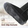 imageDREAM PAIRS Girls Boys Winter Boots Faux Fur Lined Mid Calf Kids Snow Tall Shoes FuzzyChic Kids Buckle for Little KidBig KidBlack