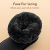imageDREAM PAIRS Girls Boys Winter Boots Faux Fur Lined Mid Calf Kids Snow Tall Shoes FuzzyChic Kids Buckle for Little KidBig KidBlackGrey