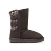 imageDREAM PAIRS Girls Boys Winter Boots Faux Fur Lined Mid Calf Kids Snow Tall Shoes FuzzyChic Kids Buckle for Little KidBig KidBrown