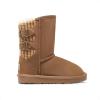 imageDREAM PAIRS Girls Boys Winter Boots Faux Fur Lined Mid Calf Kids Snow Tall Shoes FuzzyChic Kids Buckle for Little KidBig KidChesnut