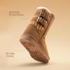 imageDREAM PAIRS Girls Boys Winter Boots Faux Fur Lined Mid Calf Kids Snow Tall Shoes FuzzyChic Kids Buckle for Little KidBig KidLight Brown