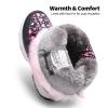 imageDREAM PAIRS Girls Snow Boots Warm Cozy AntiSlip Lightweight Mid Calf Faux Fur Lining Winter Shoes for LittleBig KidsBlackPink