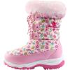 imageDREAM PAIRS Girls Snow Boots Warm Cozy AntiSlip Lightweight Mid Calf Faux Fur Lining Winter Shoes for LittleBig KidsPinkOwl
